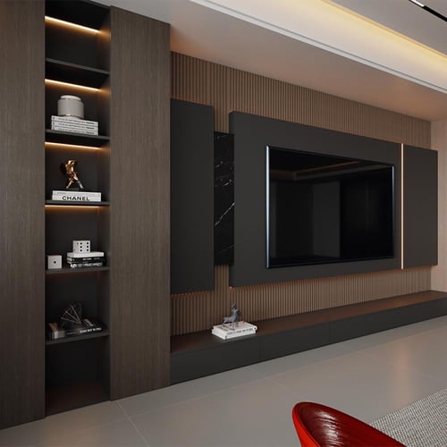 طاولة تلفزيون وخزانة بتصميم إيطالي فاخرة