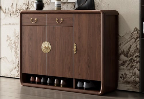 خزانة أحذية جديدة على الطراز الصيني بإطار من الخشب