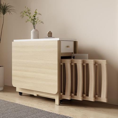 طاولة طعام قابلة للطي والتنقل مثالية لتوفير المساح...