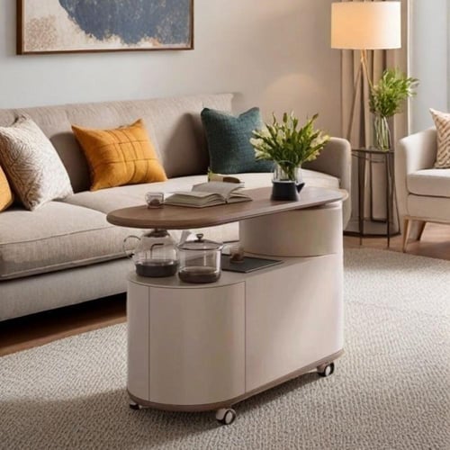 طاولة قهوة متحركة لغرفة المعيشة وطاولة شاي لتخدير...