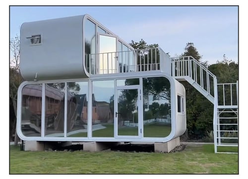 منزل بنورامي كامل بواجهة زجاجيه عصرية