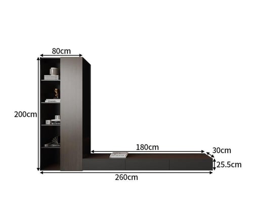 طاولة تلفزيون وخزانة بتصميم إيطالي فاخرة