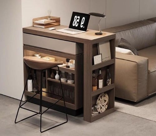 خزانة طعام مكتب بار إيطالية متعددة الوظائف قابلة ل...