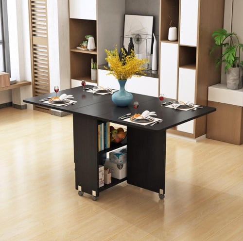 طاولة طعام متعددة الاستخدامات قابله للطي والتحريك