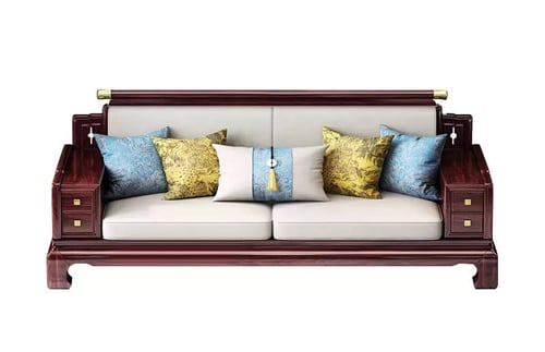 كنب طقم متكامل من الخشب الطبيعي