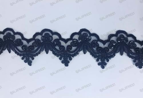 كلف مطرزة اسود وابيض وكحلي JS-001CB