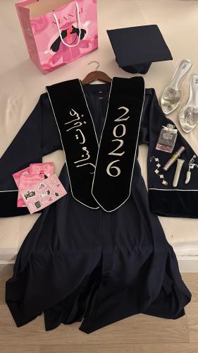 عباية تخرج كحلي