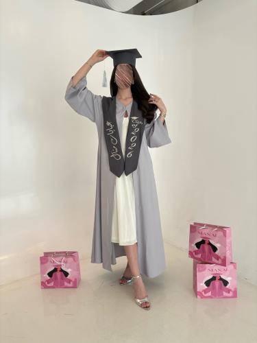 عباية تخرج رصاصي