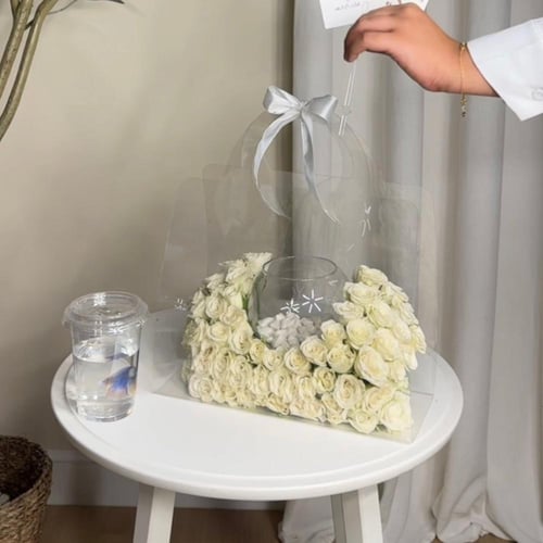 شنطة ورد طبيعي