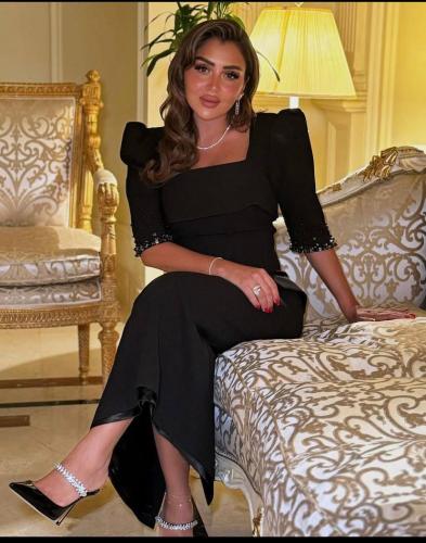 Elegant black dress/فستان راقي اسود / بطلب