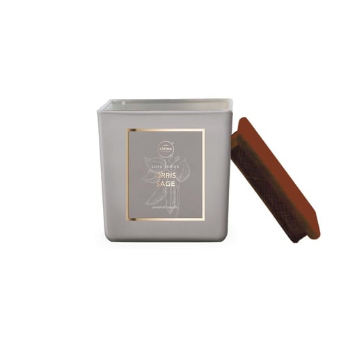 أروما هوم شمعة مربعة معطرة بزهرة السوسن و المريمية