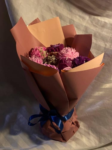 باقه ورد من الشمع
