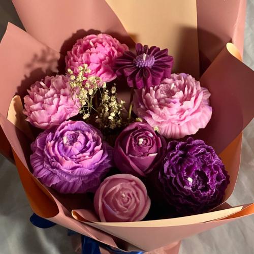 باقه ورد من الشمع