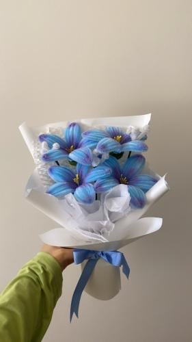 باقه ورد دائم ازرق