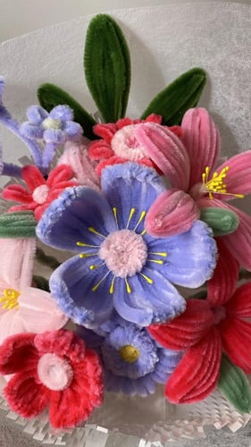 باقه ورد دائم بدرجات الوردي