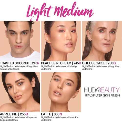 هدى بيوتي كريم اساس فوكس فيلتر ليت لاتيه - 300N