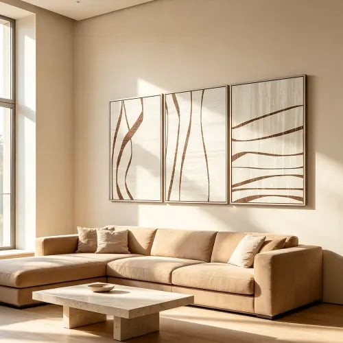 لوحة ثلاثية تصميم عصري