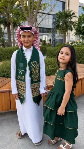 فستان العيد الوطني للأطفال