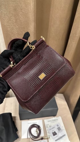 Sissly Small maroon snake skin