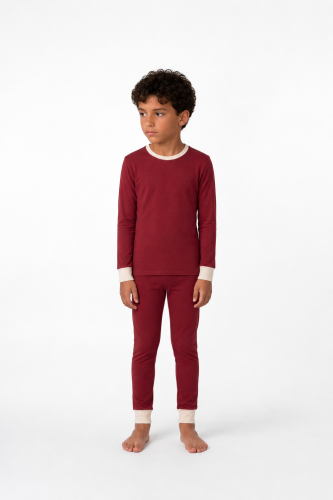 Children's pajamas, reddish-orange