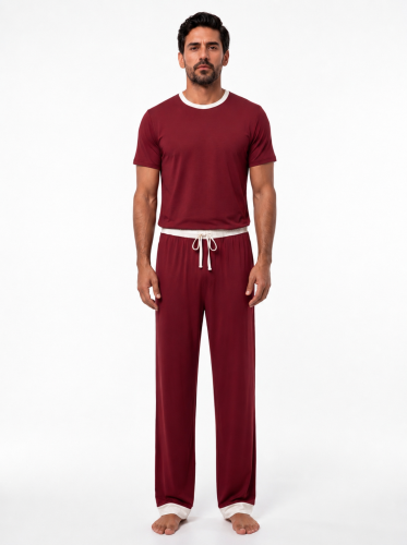 Men's maroon pajamas
