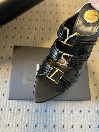 Ysl heels 2026 black leather