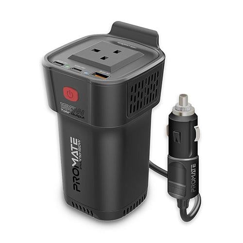 شاحن ومحول طاقة سيارة Inverto-150W للتنقل 4 في 1