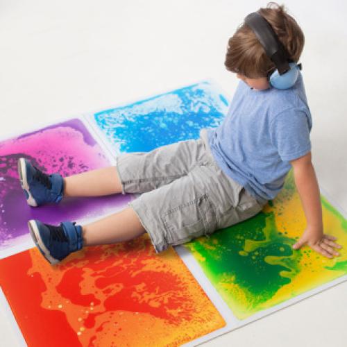4 بلاطات حسية مسطحه 40x40 سم