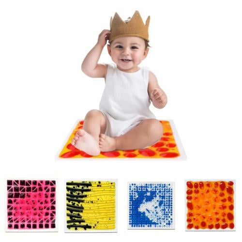 4 بلاطات حسية داخلها سائل ملون مقاس 30×30سم