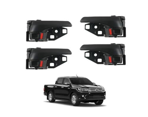 مقابض يد باب هايلكس داخلي 4 قطع اسود 2015-2020