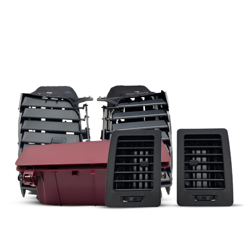 بكج درج فوق طبلون كامل عنابي و ديكور ريش مكيف وسط،...