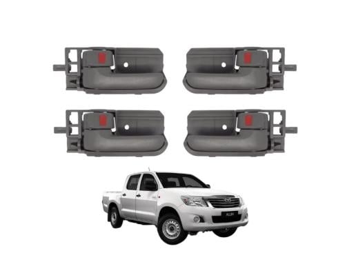 مقابض يد باب هايلكس داخلي 4 قطع رصاصي 2006-2015