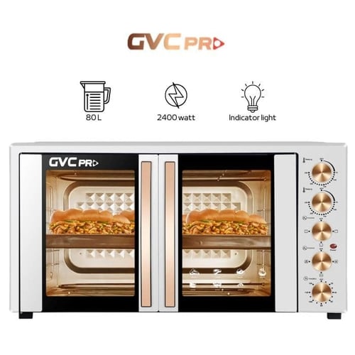 Large electric oven GVC PRO two doors 80 liter – model GVOV-802D W white