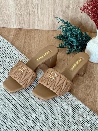 Miu Miu Quilted Block Heels