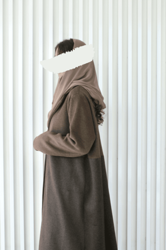 C66 - Brown Color Block Coat