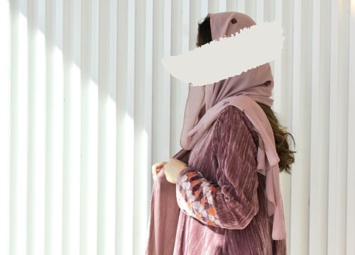 C13 - Pink Velvet with Embroidery