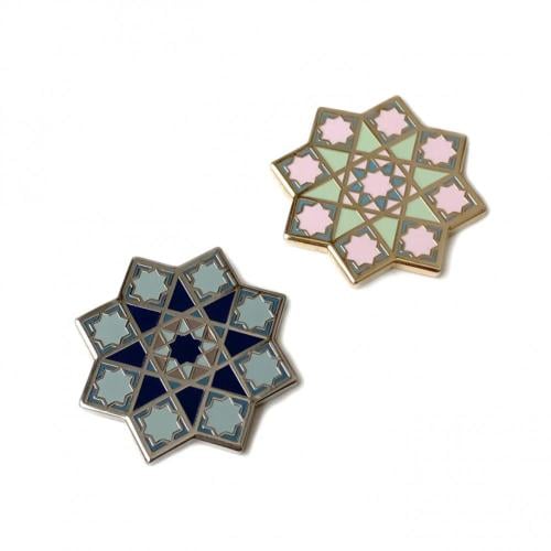 النجمة الثمانية ( ملصق معدني )