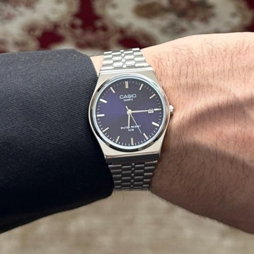 كاسيو ( دائري ) ازرق فضي ، الاكثر طلباً