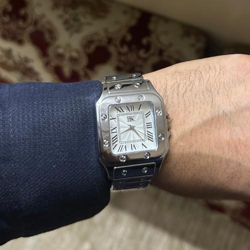 ساعة BSK - مينا مربع - شبيهة كارتير سانتوس