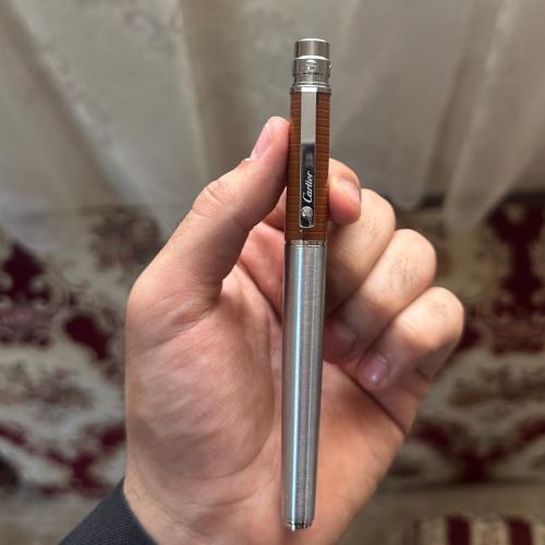 قلم كارتير ( غطاء ) بني - فضي