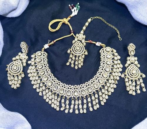 طقم أميرة جايبور ، اصفر فاتح باللولو الابيض