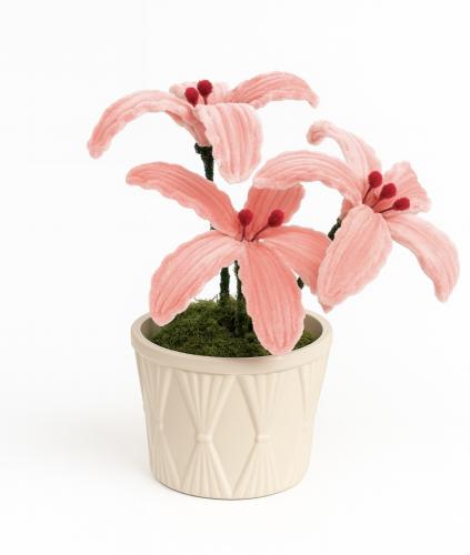Lilies flower vase