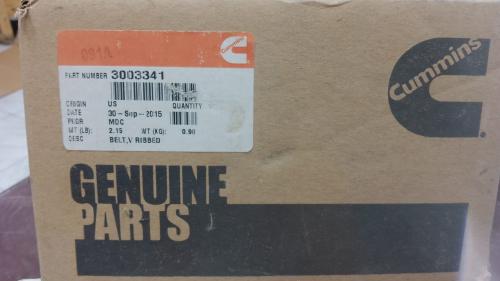 Genuine Cummins V belt 3003341 5413001
