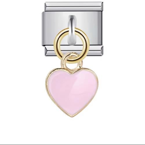 قلب معلق وردي صغير