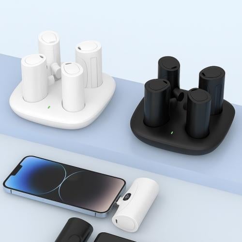 باور بانك صغير الحجم بعدد 4 قطع سعة 5000mAh 18.5Wh...