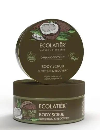 Ecolatier Organic Coconut Body Scrub for Skin Nour...