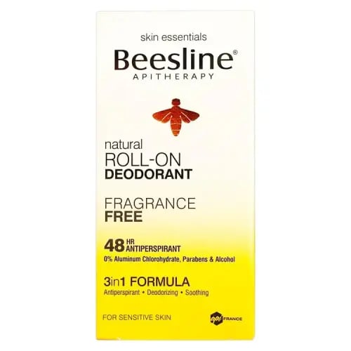 Beesline Natural Fragrance-Free Roll-On Deodorant...