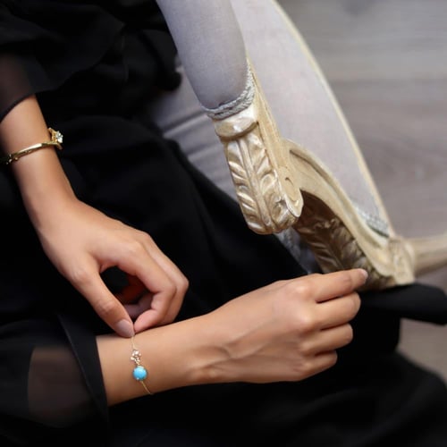 اسوارة الورقة مع الكرستال الملون من فلورايت