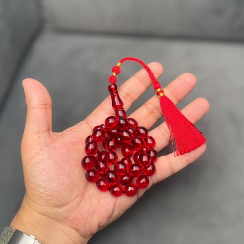 مسباح زعفراني بلون احمر بشفافية