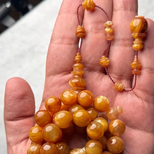 مسباح من عصي بكلايت معرق ومصدف